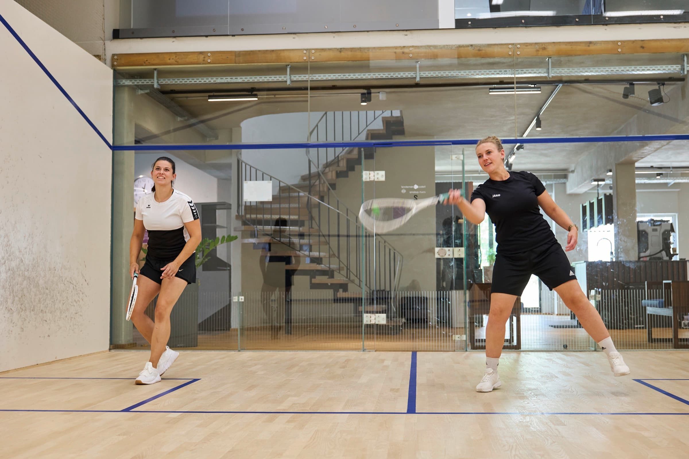 Squash-Court in der Ballsport Arena Schwaben.